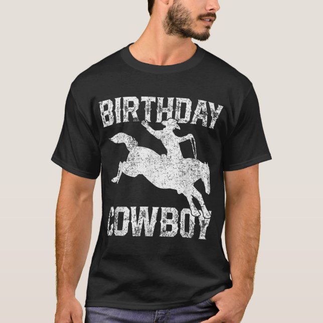 Birthday Cowboy Rodeo Themed Party T-Shirt (Vorderseite)
