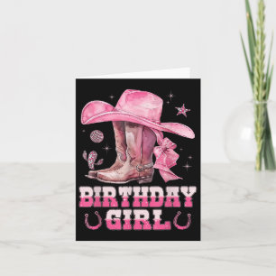 Birthday Cowgirl Western Birthday Girl Party Dekor Karte