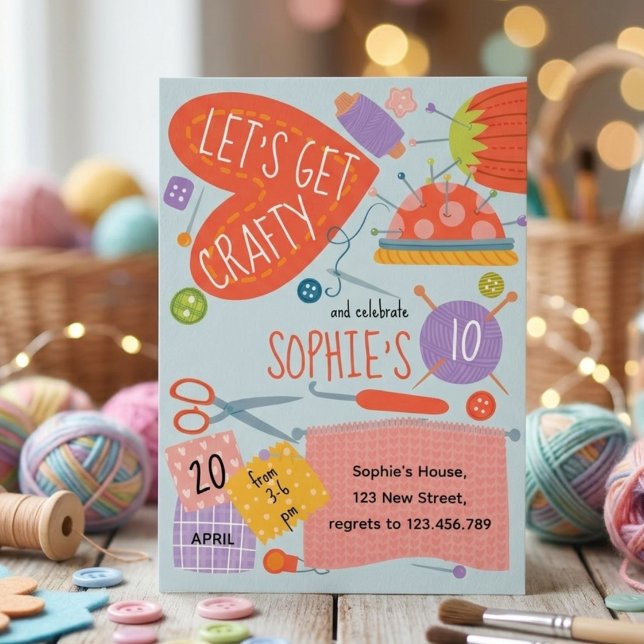 Birthday craft and art Invitation Einladung (Von Creator hochgeladen)