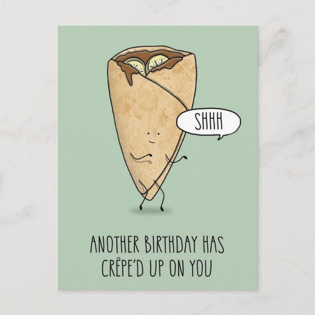 Birthday Crepe Postkarte (Vorderseite)