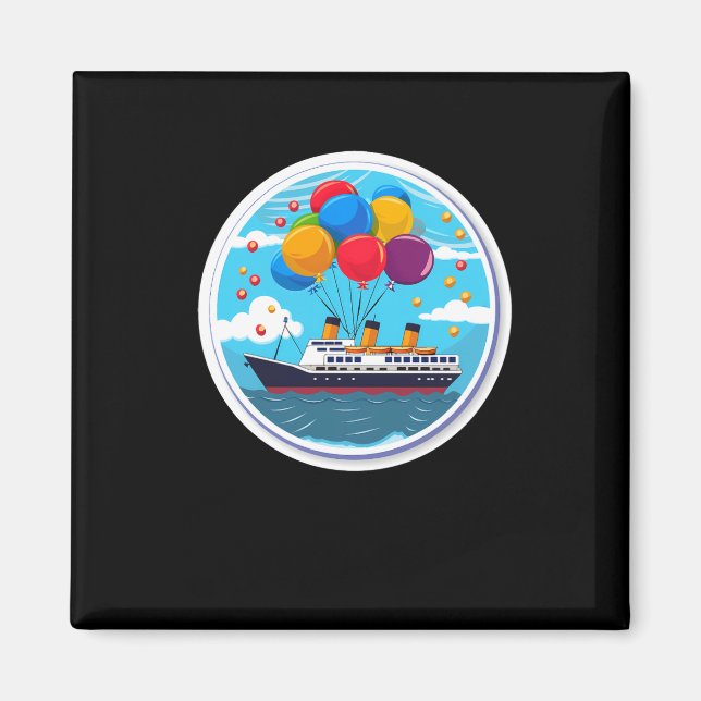 Birthday Cruise Funny Group D  Magnet (Vorne)