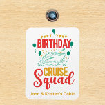 Birthday Cruise Funny Group Personalisiert Squad Magnet<br><div class="desc">Dieses Design kann in dem Bereich personalisiert werden, der durch das Ändern des Fotos und/oder Textes zur Verfügung gestellt wird. Sie können auch angepasst werden, indem Sie auf Vorlage personalisieren klicken und dann auf die Schaltfläche klicken, um weitere Optionen anzupassen, um die Hintergrundfarbe zu löschen oder zu ändern, Text hinzuzufügen,...</div>