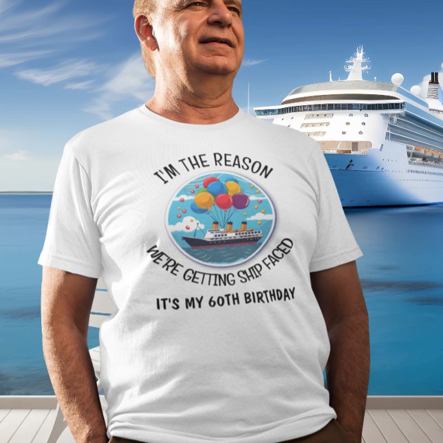 Birthday Cruise Funny Group Personalisiert T-Shirt (Von Creator hochgeladen)