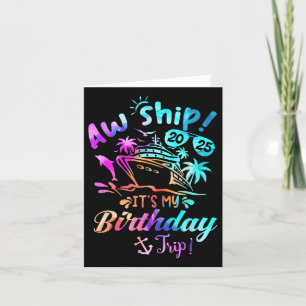 Birthday Cruise Ship Trip Sommerferien T-Shirts Un Karte