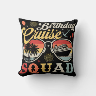 Birthday Cruise Squad Group Familienmatte Kissen