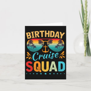 Birthday Cruise Squad T-Shirt Familienfeier Va Karte
