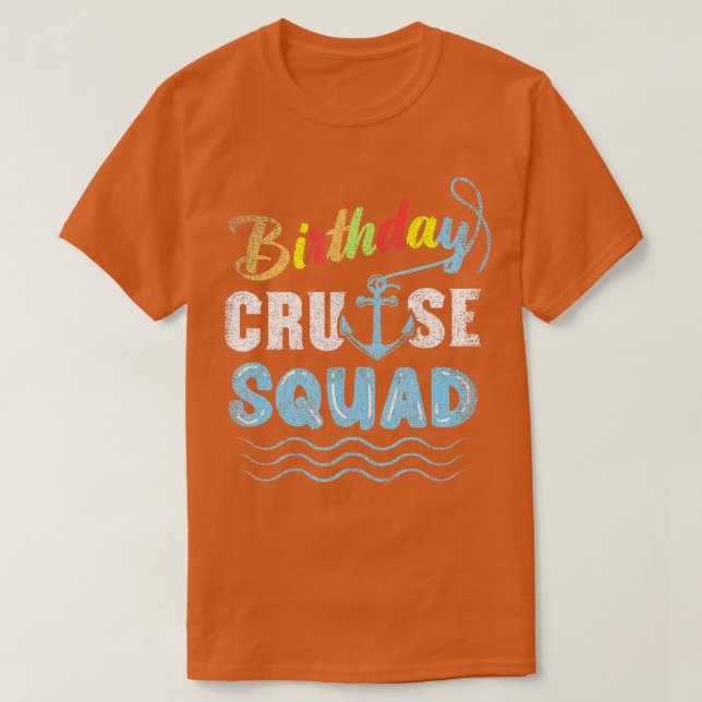 Birthday Cruise Squad Vintag T-Shirt (Design vorne)