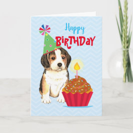 Birthday Cupcake Beagle Karte