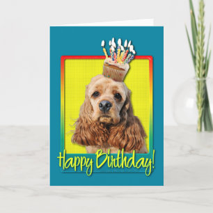 Birthday Cupcake - Cocker Spaniel Karte