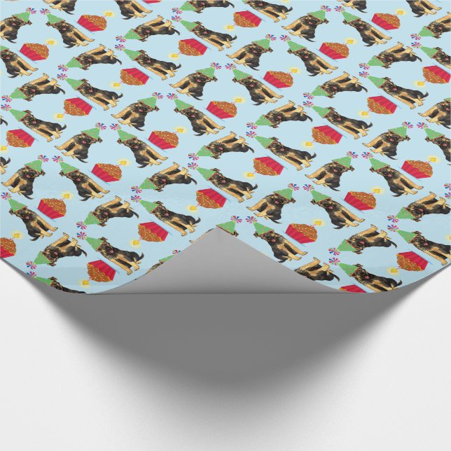 Birthday Cupcake English Setter Geschenkpapier (Ecke)