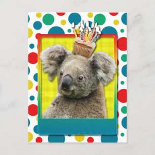 Birthday Cupcake - Koala Postkarte