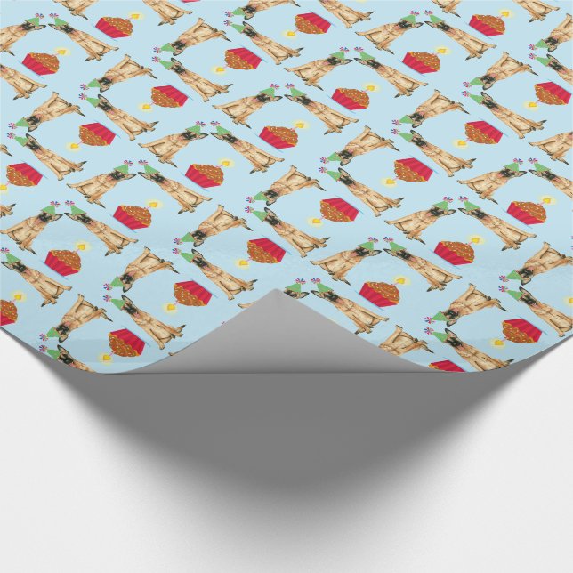 Birthday Cupcake Malinois Geschenkpapier (Ecke)