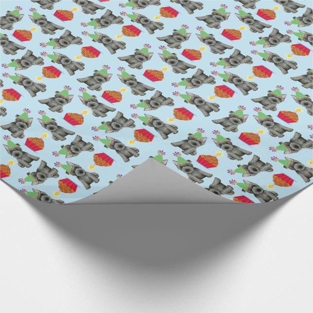 Birthday Cupcake Scottish Terrier Geschenkpapier (Ecke)
