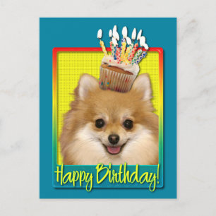 Birthday Cupcake Spitz Postkarte