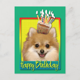 Birthday Cupcake Spitz Postkarte