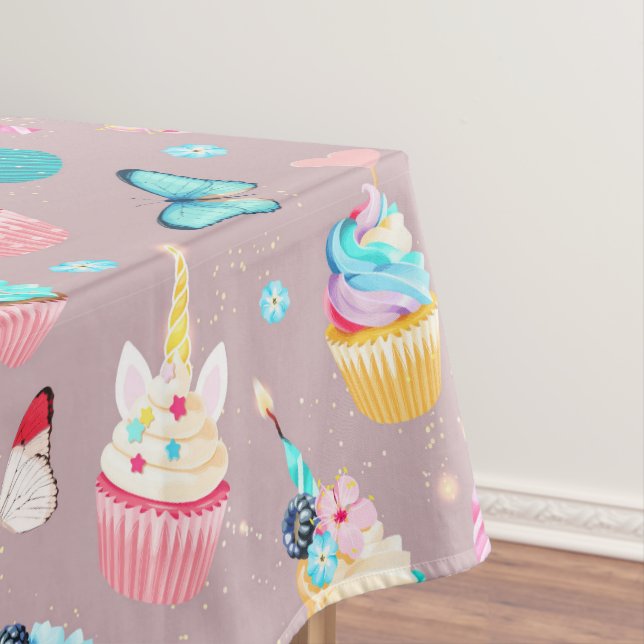 Birthday Cupcake Tischdecke (Beispiel)