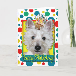 Birthday Cupcake - Westie - Tank Karte