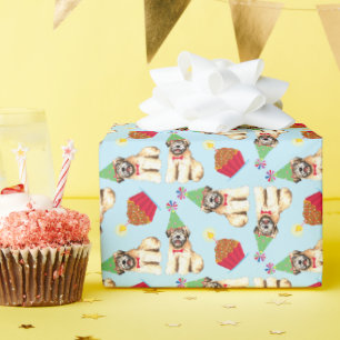 Birthday Cupcake Wheaten Terrier Wrapping Paper Geschenkpapier