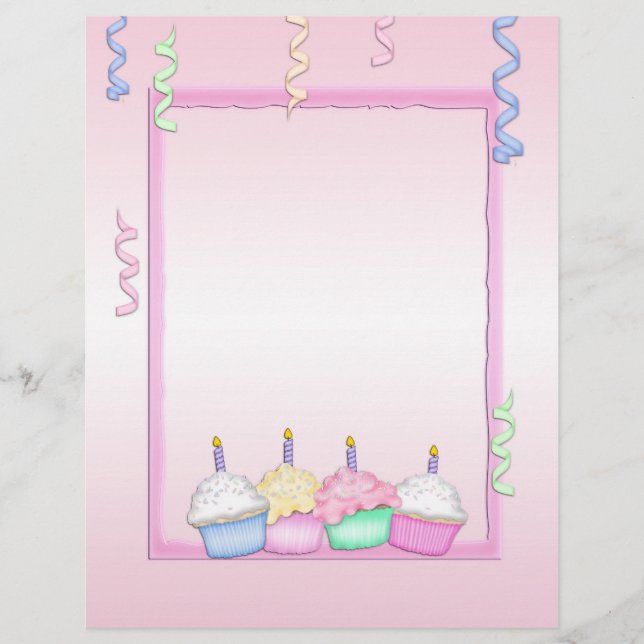 Birthday Cupcakes Letterhead (Vorderseite)