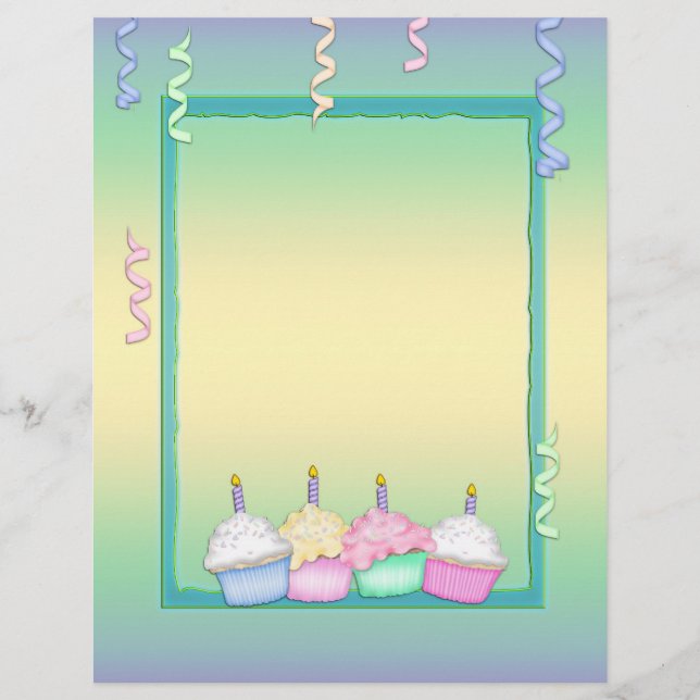 Birthday Cupcakes Letterhead (Vorderseite)
