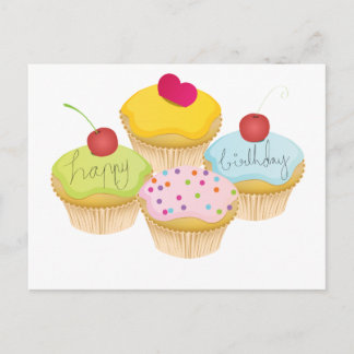 Birthday Cupcakes Postkarte