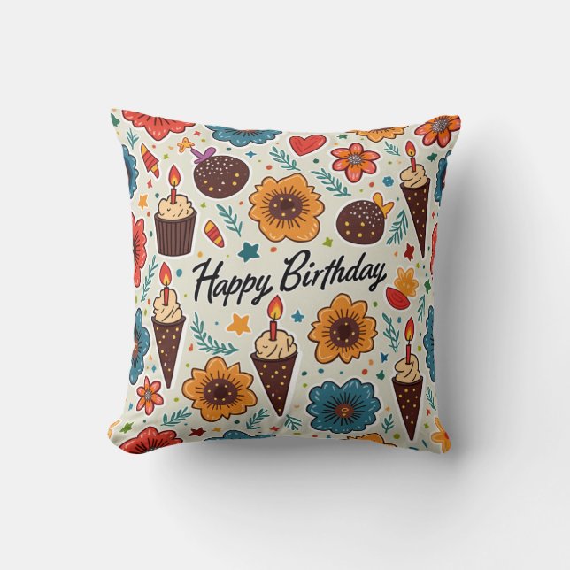 Birthday Cushion Kissen (Vorderseite)