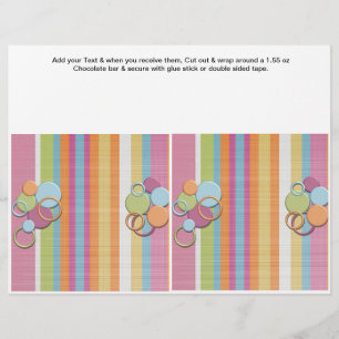 Birthday Custom Candy Bar Wrappers Gastgeschenke Flyer