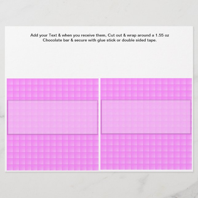 Birthday Custom Candy Bar Wrappers Gastgeschenke Flyer (Vorne)