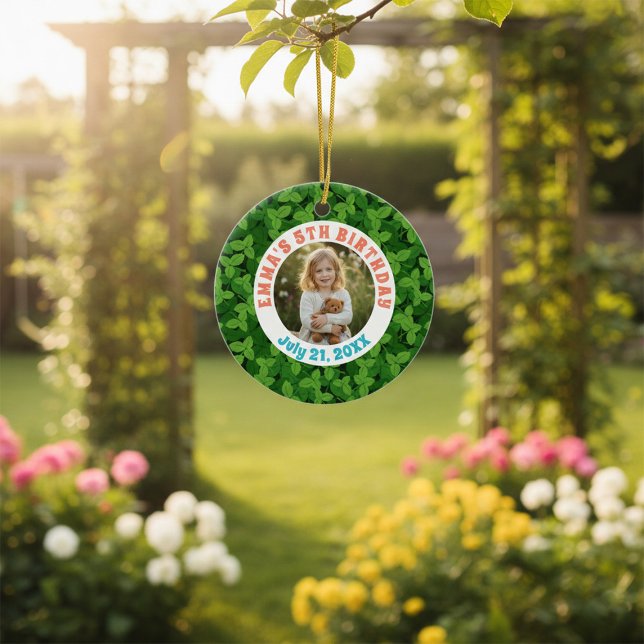 Birthday Custom Photo Garden Ceramic Ornament (Von Creator hochgeladen)