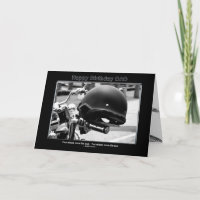 Birthday - Dad - Biker Helmet - Motorcycle