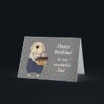 Birthday Dad Father Cute Dog Watercolor  Karte<br><div class="desc">Birthday Dad Father Cute Dog Watercolor Cartoon Animal Art.   Let him know how much you love and appreciate him</div>