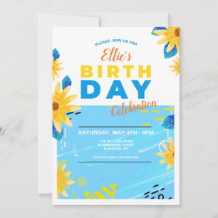 Birthday Daisies Einladung