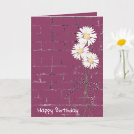 Birthday Daisy Bouquet auf Brick Karte