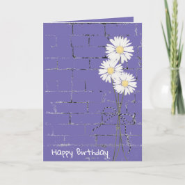 Birthday Daisy Bouquet auf Brick Karte