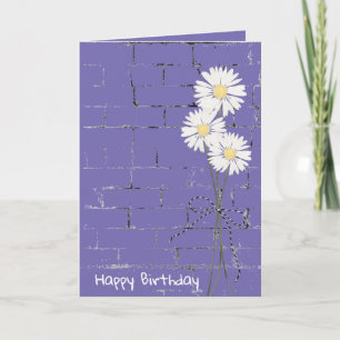 Birthday Daisy Bouquet auf Brick Karte