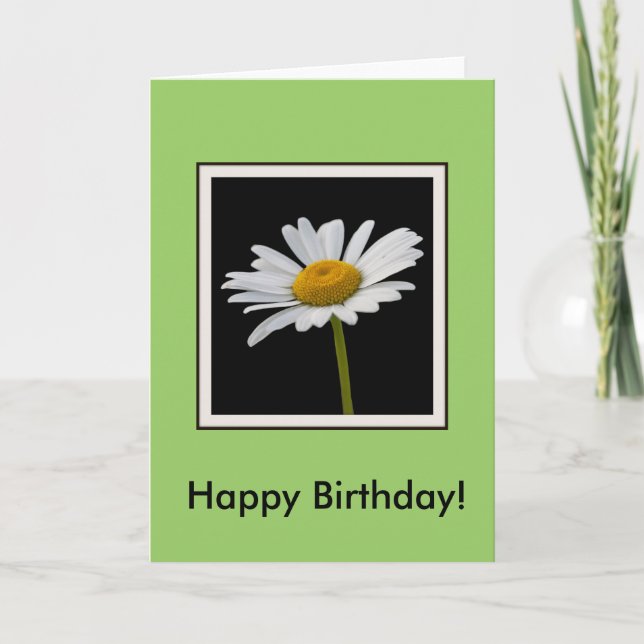 Birthday Daisy Karte (Vorderseite)