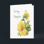 Birthday Daughter Aquarell Sonnenblumen, Blumen Karte<br><div class="desc">Geburtstagstochter mit Aquarellblumen,  Blütenblüte</div>