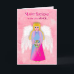 Birthday Daughter Unser Engel Angelgel Engel Karte<br><div class="desc">Süße Engel mit federartigen Flügeln abgeschieden auf Imitaten rosa strukturierten Hintergrund. Siehe andere Produkte und Kategorien,  einschließlich Valentinstag,  etc. Hinweis: Alle Effekte wurden digital für einen realistischen Effekt entwickelt.</div>