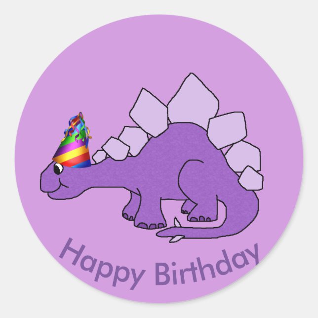 Birthday Dinosauer Stickers (Vorderseite)