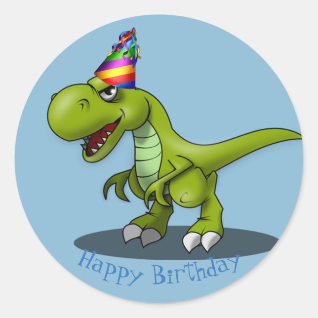 Birthday Dinosauer Stickers (Vorderseite)