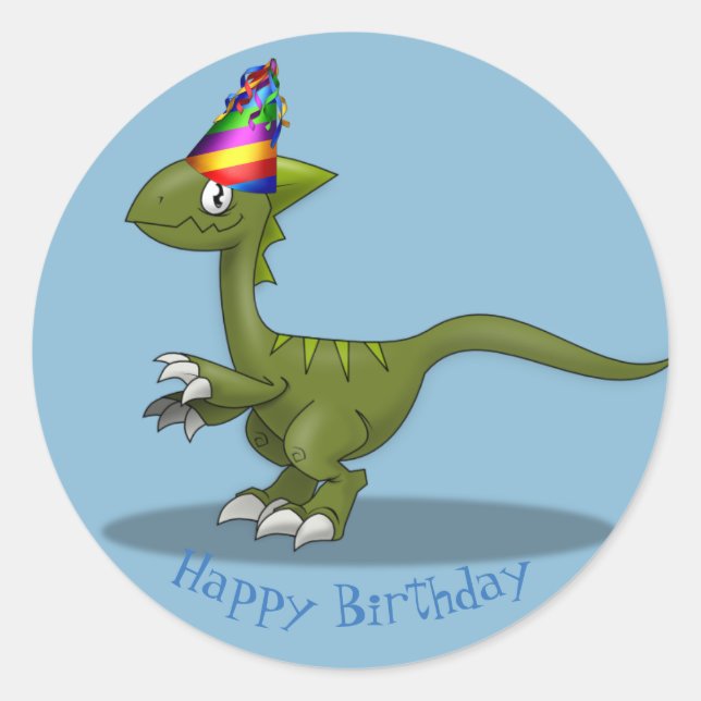 Birthday Dinosauer Stickers (Vorderseite)