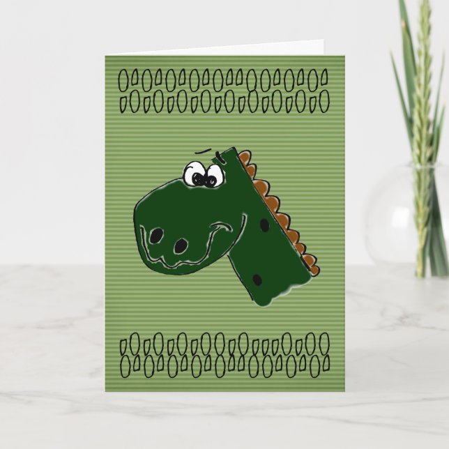 Birthday Dinosaur Karte (Vorderseite)