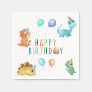 Birthday Dinosaur Serviette