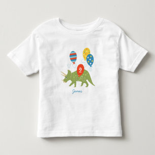 Birthday Dinosaur Triceratops Individuelle Name Ag Kleinkind T-shirt