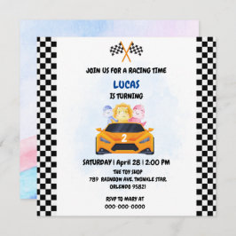 Birthday Dinosaurier Rennfahrer Red Racing Childre