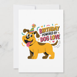 Birthday Dog Love Party Illustration Feiertagskarte