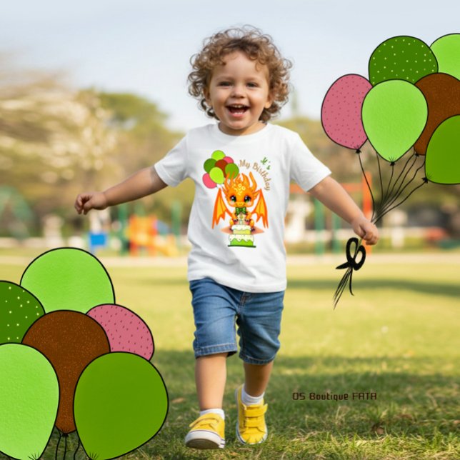 Birthday dragon baby t-shirt (Von Creator hochgeladen)