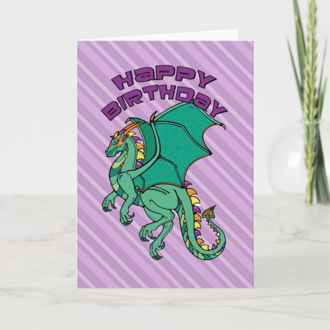 Birthday Dragon Karte (Vorderseite)