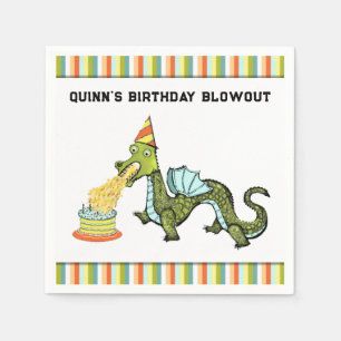 Birthday Dragon Party Serviette