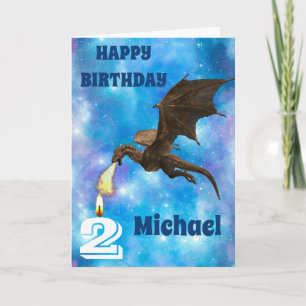 Birthday Dragon Personalisiert Name Age Karte